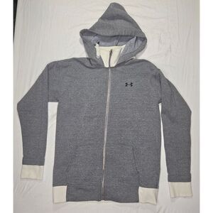 Under Armour Heather Full-Zip Hoodie‎ Grey Athletic Sweatshirt Men's SM